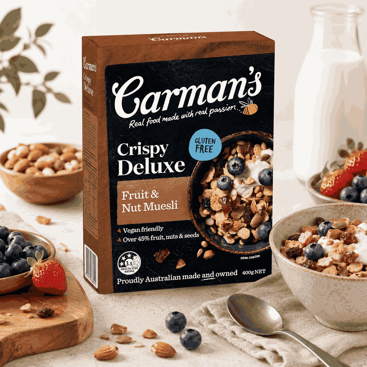 Carman's 酥脆綜合水果堅果燕麥(Crispy Deluxe Fruit & Nut Muesli)500g - 袋我GO