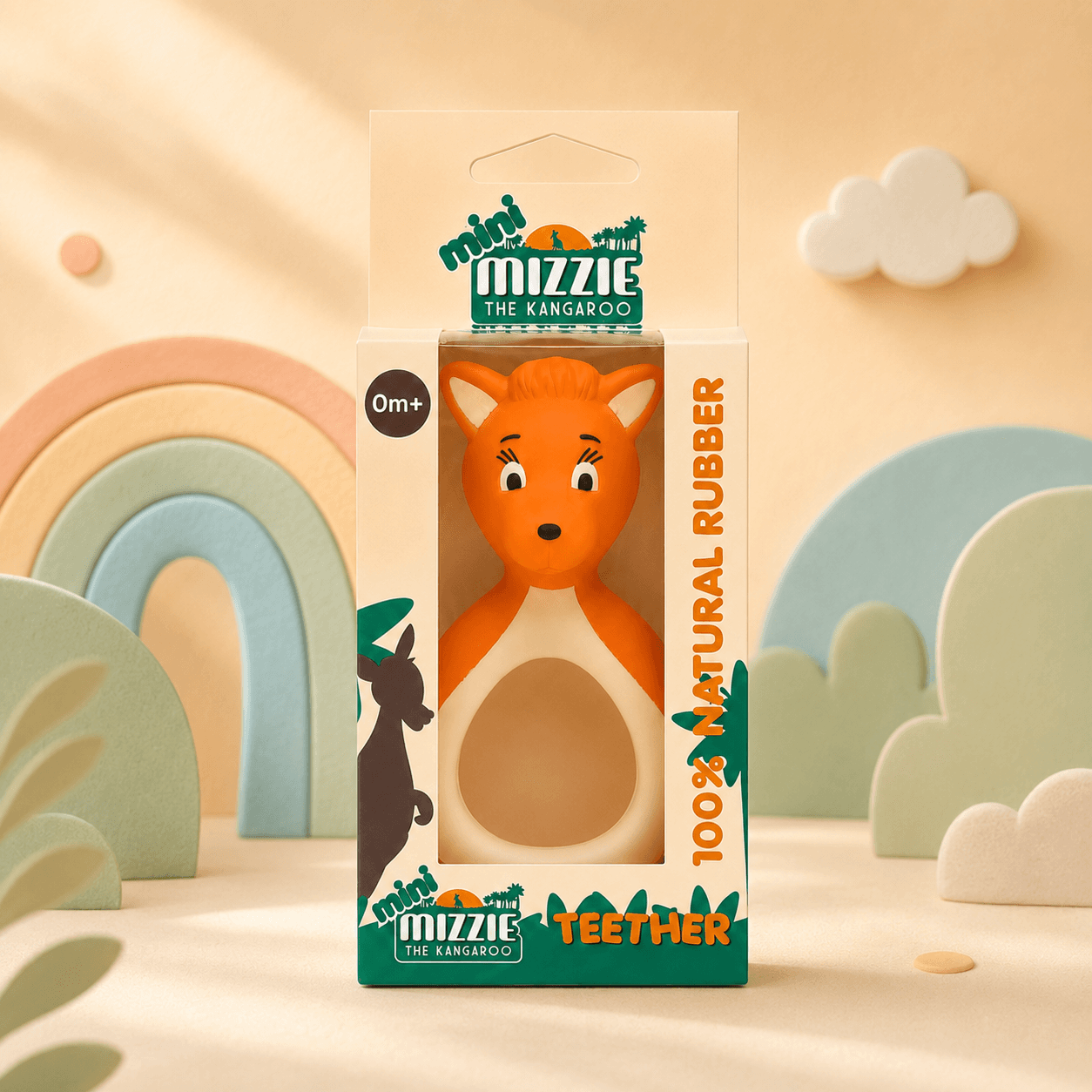 Mizzie The Kangaroo 澳洲袋鼠固齒玩具 - 袋我GO